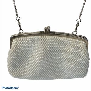 Vintage Atrel Montreal Kiss Clasp Beaded Crossbody